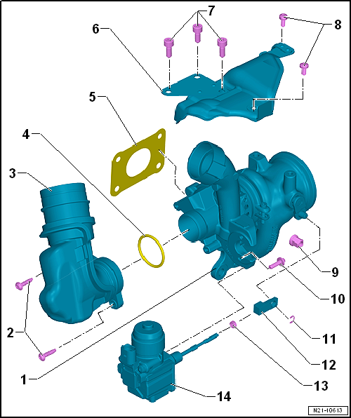 Volkswagen Passat. 4-Zyl. Einspritzmotor (1,4 l-Motor Direkteinspritzer, Turbolader)