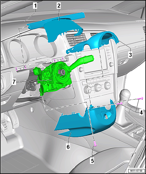 Volkswagen Passat. Karosserie-Montagearbeiten Innen