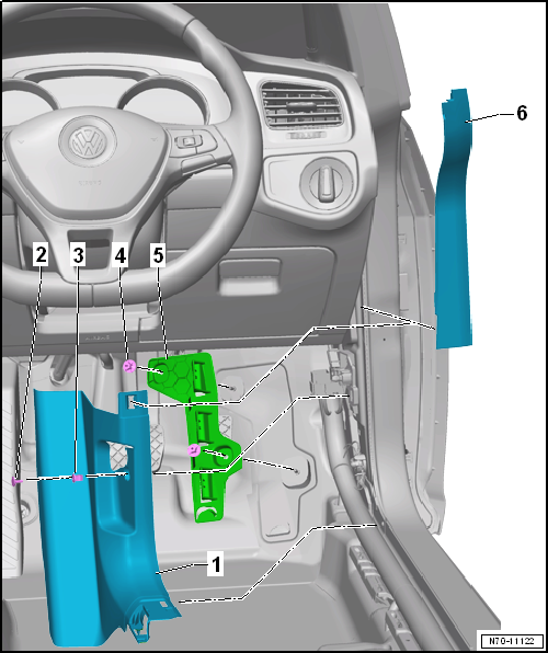 Volkswagen Passat. Karosserie-Montagearbeiten Innen