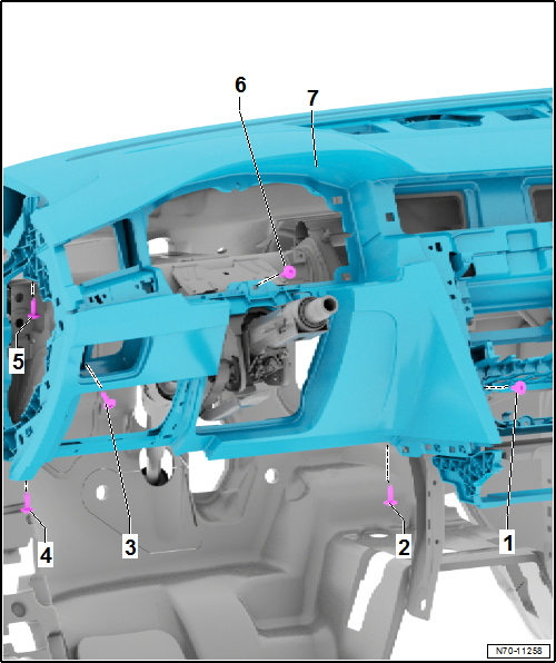 Volkswagen Passat. Karosserie-Montagearbeiten Innen