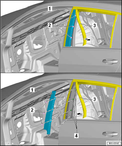 Volkswagen Passat. Karosserie-Montagearbeiten Außen