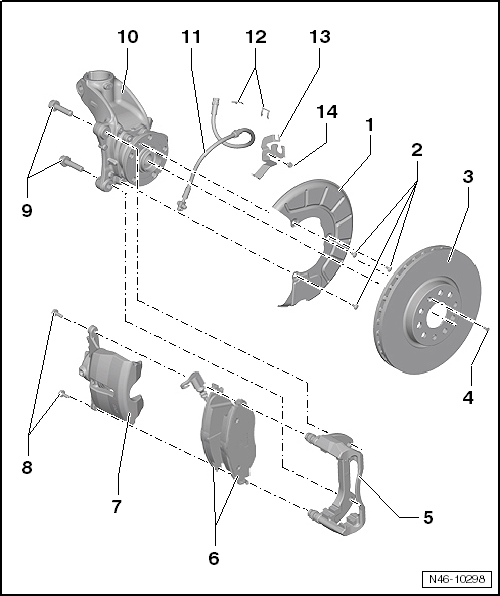 Volkswagen Passat. Bremsanlage